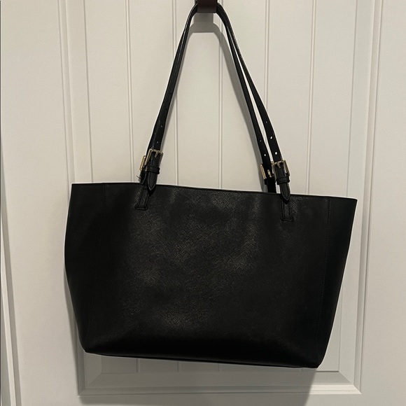 Tory Burch Black Tote with Gold Accents - Picture 6 of 14